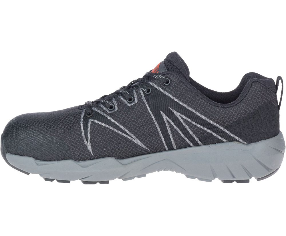 Buty Sportowe Merrell Męskie Czarne - Fullbench 55 Alloy Toe Wide Width - 526473-XZK